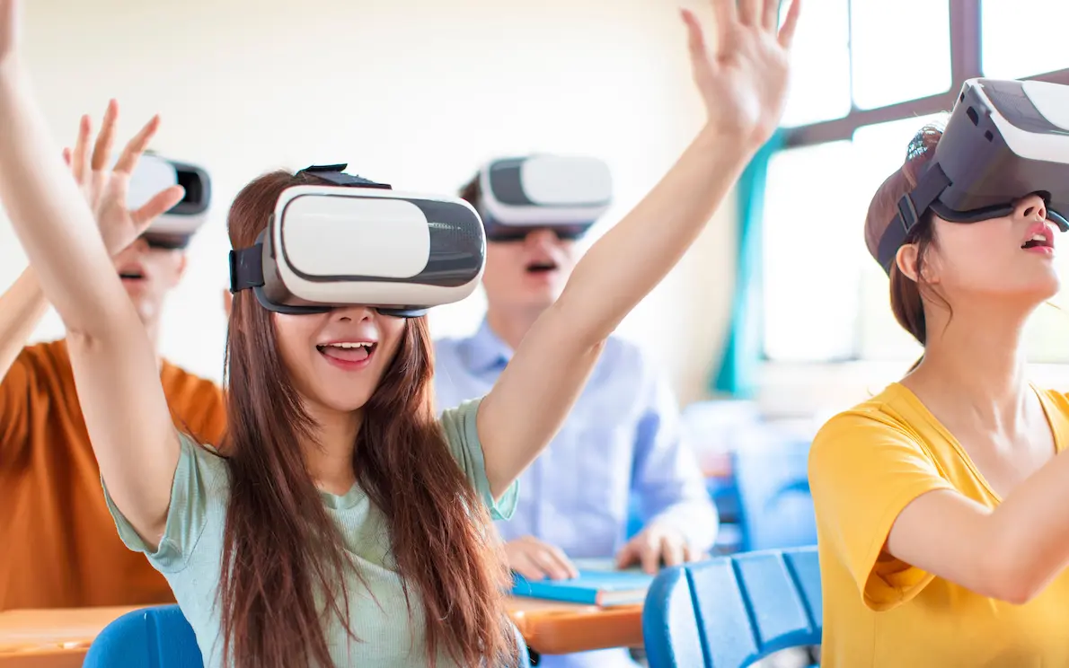Girls are learning soft skill through VR Head-set